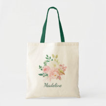 Rosa & Cream Watercolor Botaniskt Bridesmaid