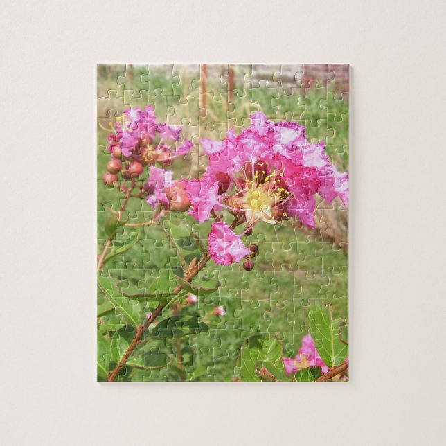 Rosa Crepe Myrtle Puzzle Pussel (Vertikal)