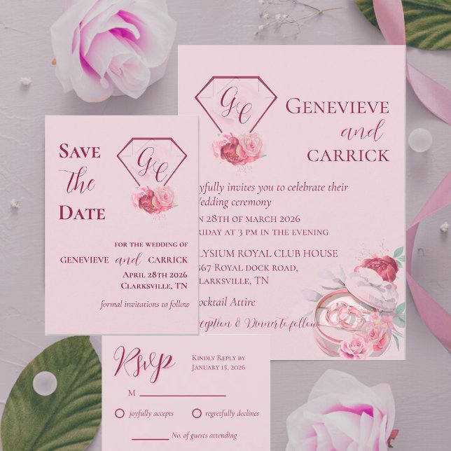  Rosa & Crimson Red OSA Kort (Skapare uppladdad)