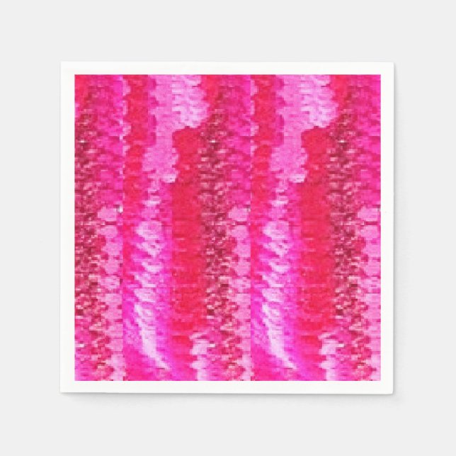 Rosa Crochet Napkins Pappersservett (Framsidan)