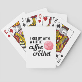 Rosa Crochet och kaffetråd Casinokort