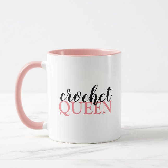 Rosa Crochet Queen Mugg (Vänster)