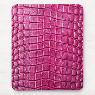 Rosa Crocole Alligator Skin Faux Leather Skriv ut Musmatta
