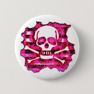 Rosa Crossbones Knapp