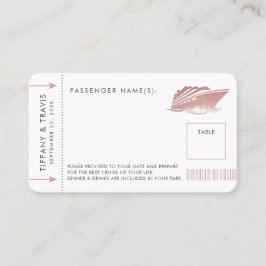 Rosa Cruise Biljett Boarding Pass Ställe Escort Ca