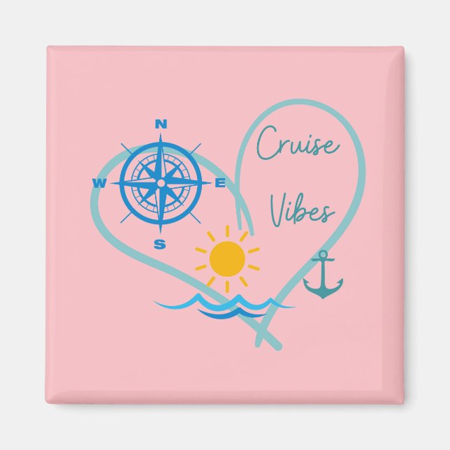 Rosa Cruise Vibes Door Magnet (Framsidan)