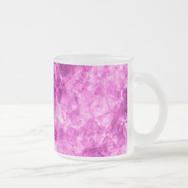 Rosa Crumged Struktur Frostad Glasmugg