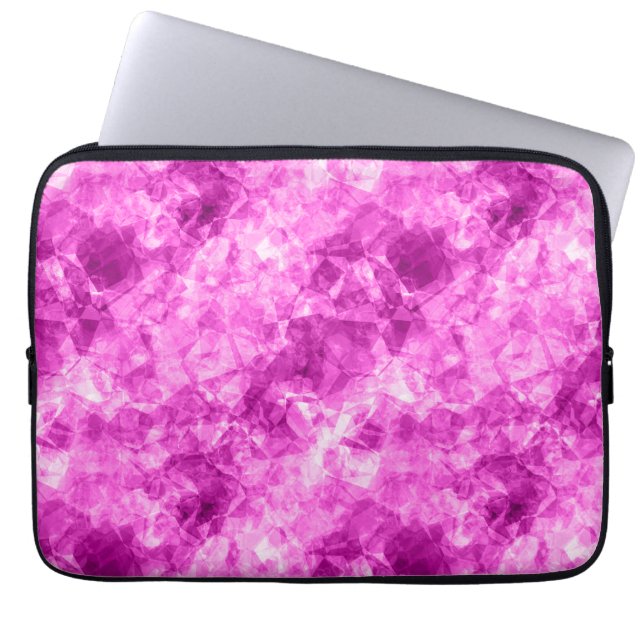 Rosa Crumged Struktur Laptop Sleeve (Framsidan)