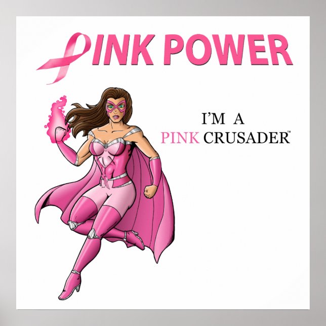 Rosa Crusader Breast Cancer Awareness Poster 2 (Framsidan)