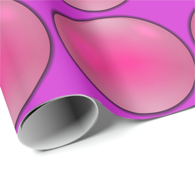 Rosa Crystal Boll Presentpapper (Rullad Hörn)