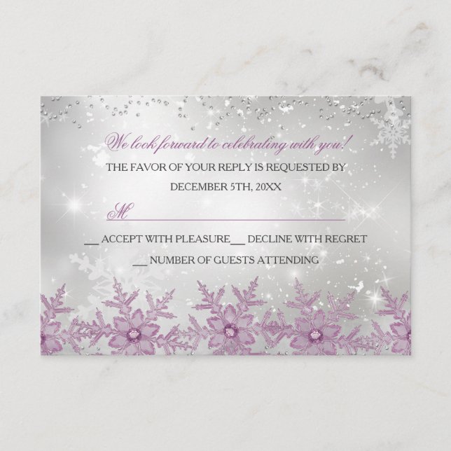 Rosa Crystal Snowflake jul Party OSA (Framsida)