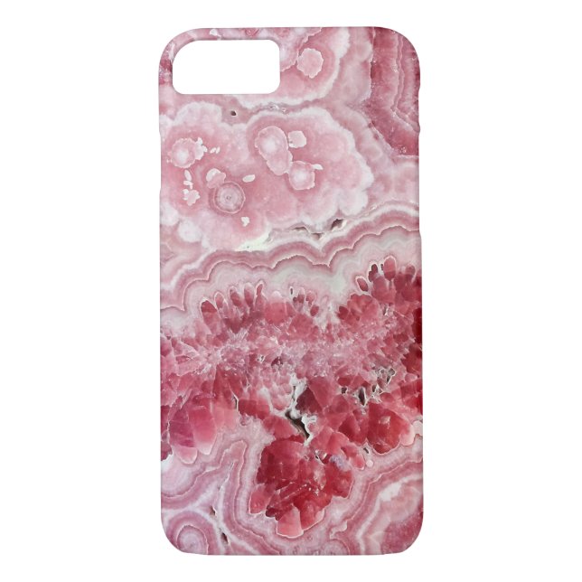 Rosa Crystals Geode Case-Mate iPhone Skal (Baksida)