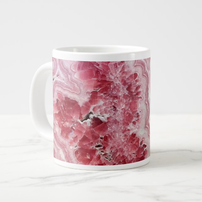Rosa Crystals Geode Jumbo Mugg (Framsida vänster)