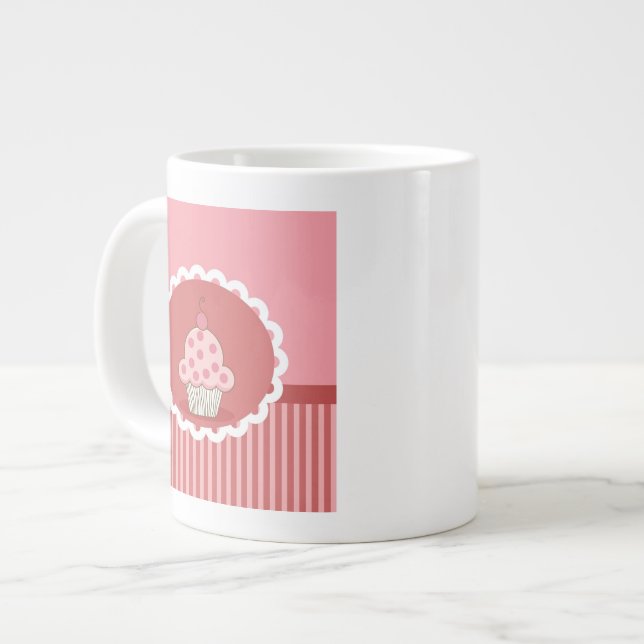 Rosa Cupaka Design Jumbo Mugg (Framsida vänster)