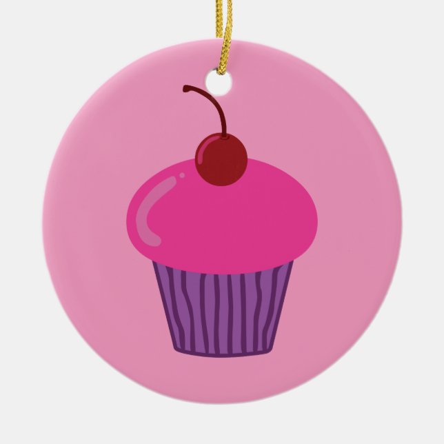 Rosa Cupaka Julgransprydnad Keramik (Framsidan)