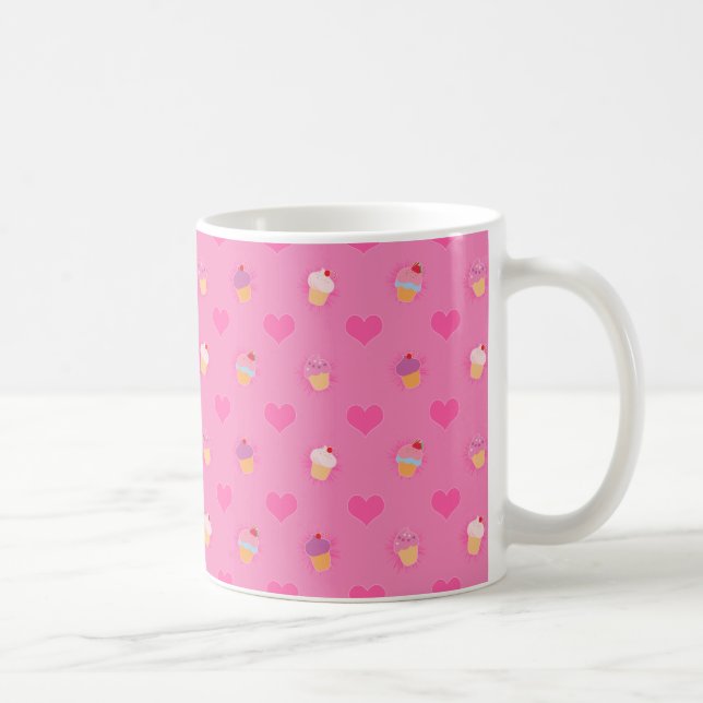 Rosa Cupaka Mönster Kaffemugg (Höger)