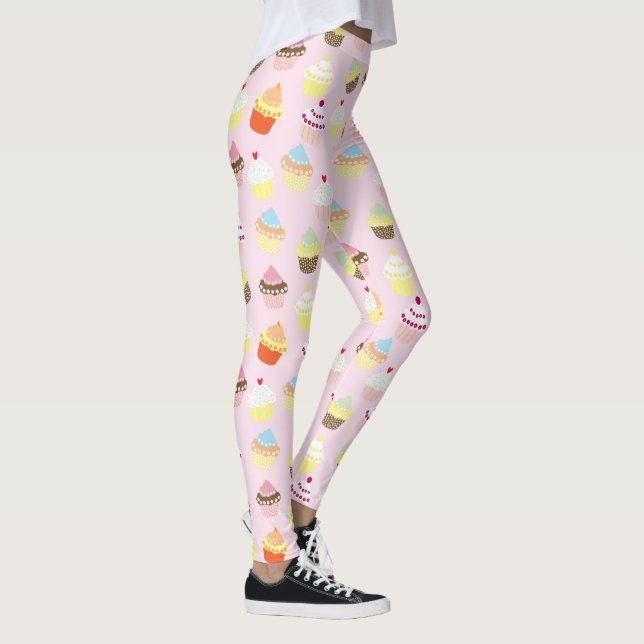 Rosa Cupaka Mönster Leggings (Höger)