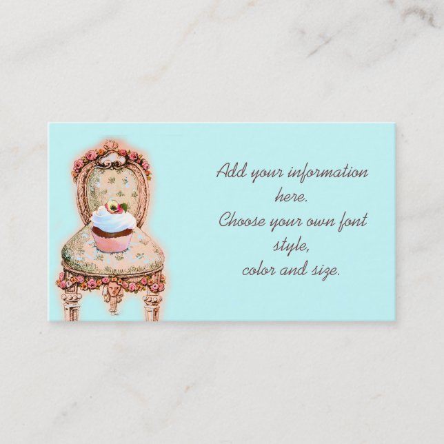Rosa Cupaka och Rosor Business Profile Card Visitkort (Framsida)