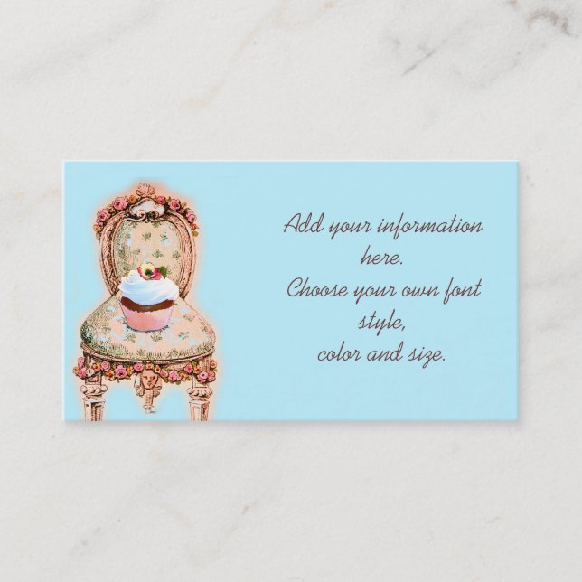 Rosa Cupaka och Rosor Business Profile Card Visitkort (Framsida)