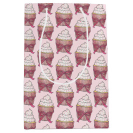 Rosa Cupcake Bow Sprinkle Bröllop Brud Shower