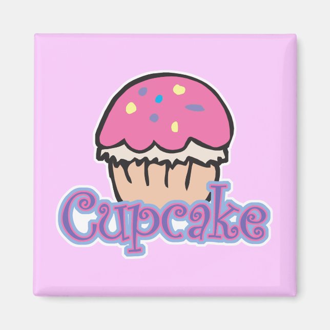 Rosa Cupcake Magnet (Framsidan)