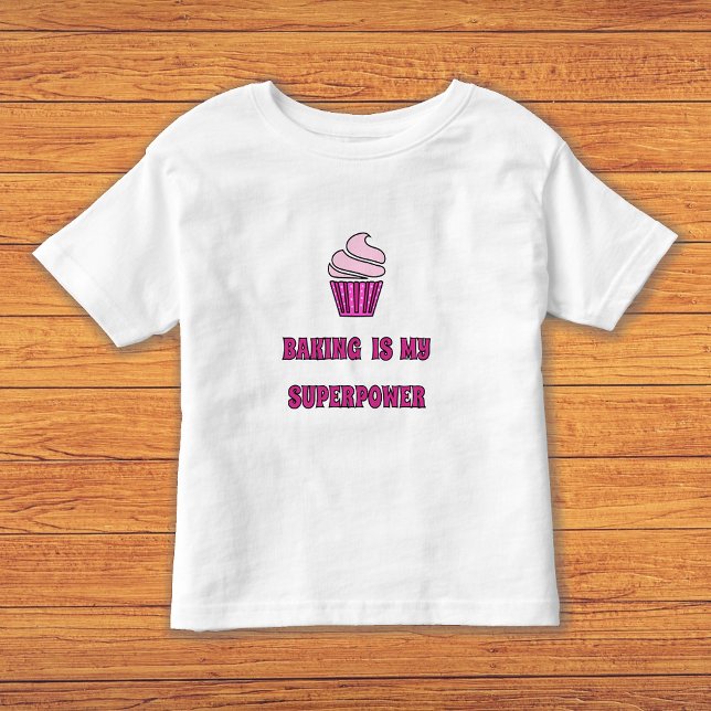 Rosa cupcakes bakande superkraft t-shirt (Skapare uppladdad)