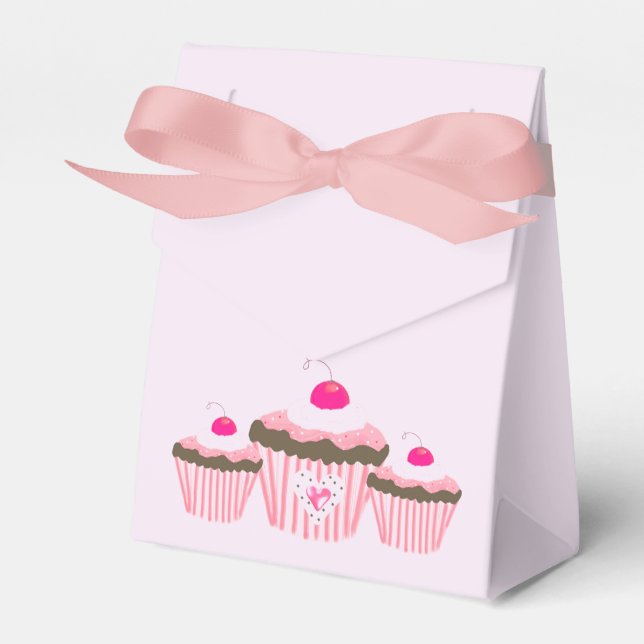 Rosa Cupcakes Presentaskar (Framsidan Sidan)