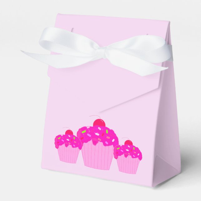 Rosa Cupcakes Presentaskar (Framsidan Sidan)