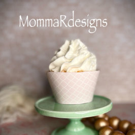 Rosa cupcakeskuvert, bebisshower-cupcakes