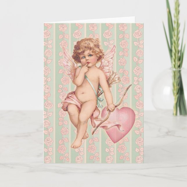 Rosa Cupid på Ro Helgkort (Framsida)