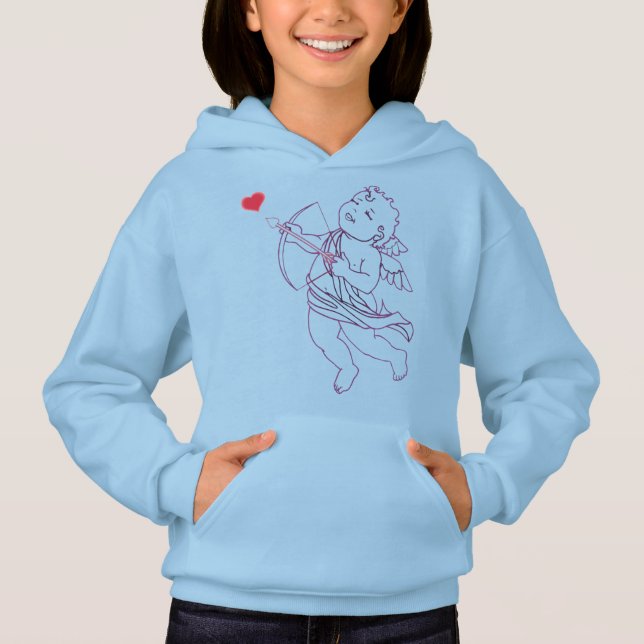 Rosa Cupid Sweatshirt Tee (Framsida)