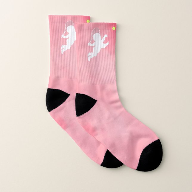 Rosa Cupid Tennis Player Strumpor (Par)