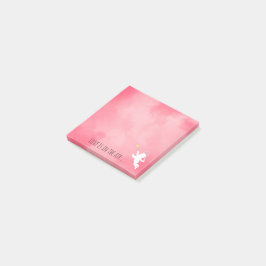 Rosa Cupid with Tennis Racket Kärlek Post-it Block