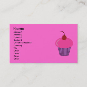 Rosa Cupkaka-Affärskort Visitkort