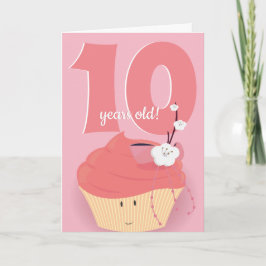 Rosa Cupkaka Birthday | Födelsedagskort Kort