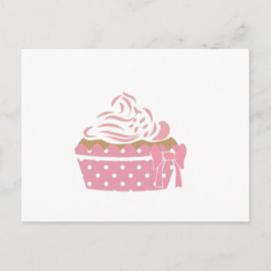Rosa Cupkaka Birthday Vykort