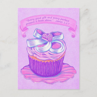 Rosa Cupkaka~Bra Gift Scripture vykort