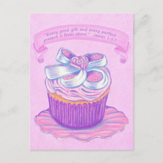 Rosa Cupkaka~Bra Gift Scripture vykort