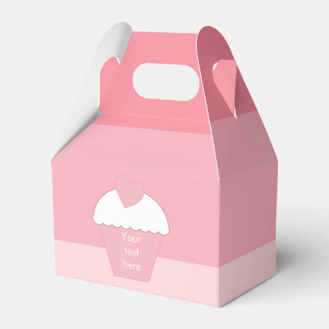 Rosa Cupkaka Ombre Rand Presentaskar (Framsidan Sidan)