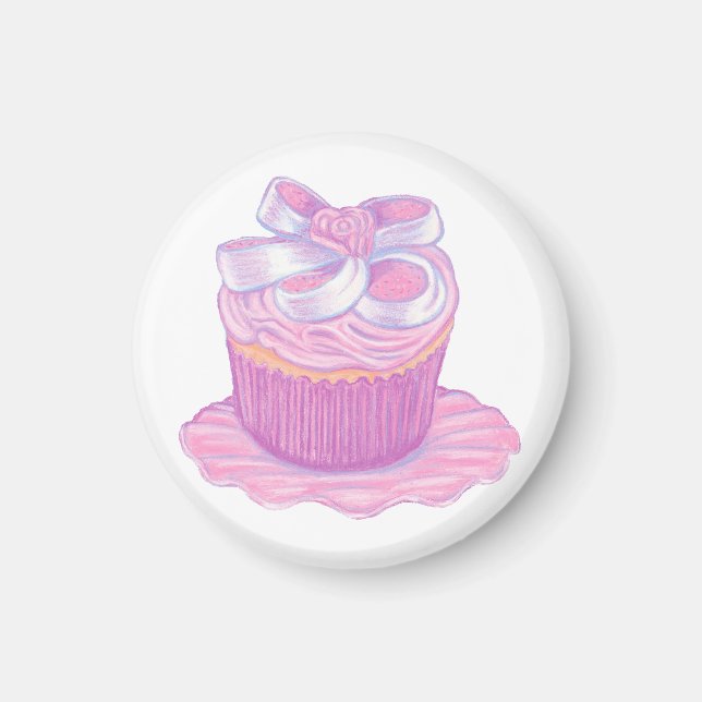 Rosa Cupkaka på Plattmagnet Magnet (Framsidan)