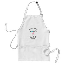 Rosa Cupkaka World's Sweetest Morsa citerar för He Förkläde