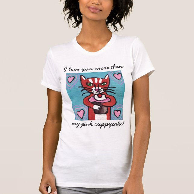 Rosa Cuppycake Tshirt Tee (Framsida)