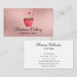 Rosa Cuptårta Sweet Cakes Bakes Homemade Bakery Bu Visitkort
