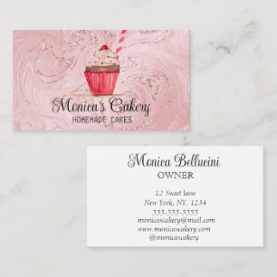 Rosa Cuptårta Sweet Cakes Bakes Homemade Bakery Bu Visitkort