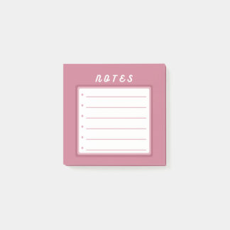 Rosa Cute-anteckningar Post-it Block