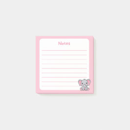 Rosa Cute Baby Elephant Sitta Post-it Block