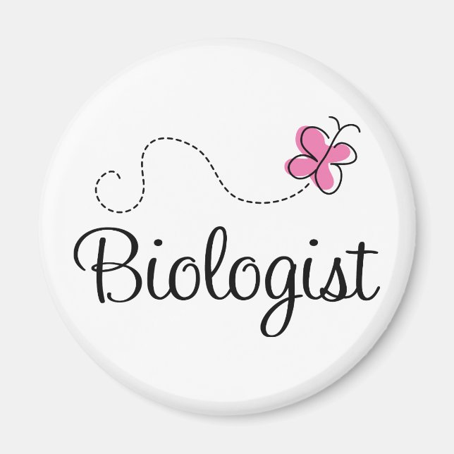 Rosa Cute Biolog Magnet (Framsidan)
