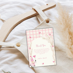 Rosa Cute Boho Arch Gingham Baby Shower Tack Kort