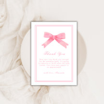 Rosa Cute Bow Girl Baby Shower