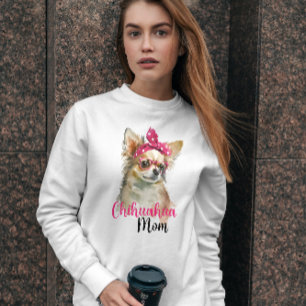 Rosa Cute Chihuahua Hund Mamma T Shirt